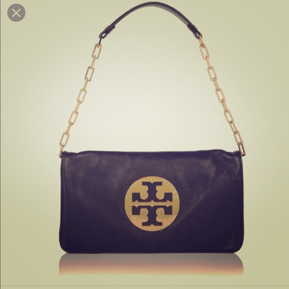 Tory Burch “Reva” black leather bag